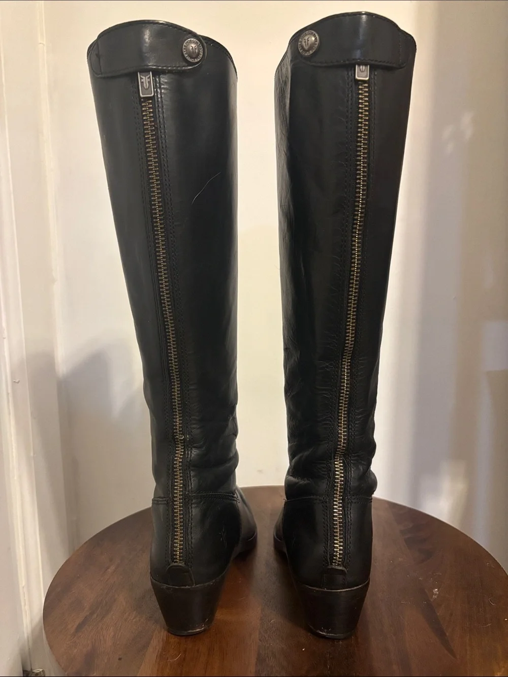 Frye leather zip